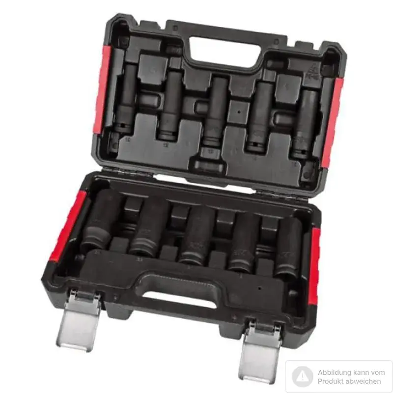 Neue Ware HM Schlag-Steckschlüsselsatz 10-teilig, 1/2 ", SW 10-12-13-14-15-17-19-21-22-24 mm, 78 mm lang