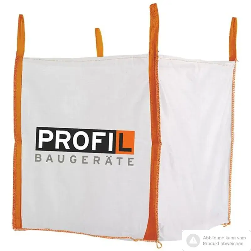 Billig Profil Big Bag, oben offen, 1500 kg 90 x 90 x 90 cm, ohne Schürze, geschlossener Boden