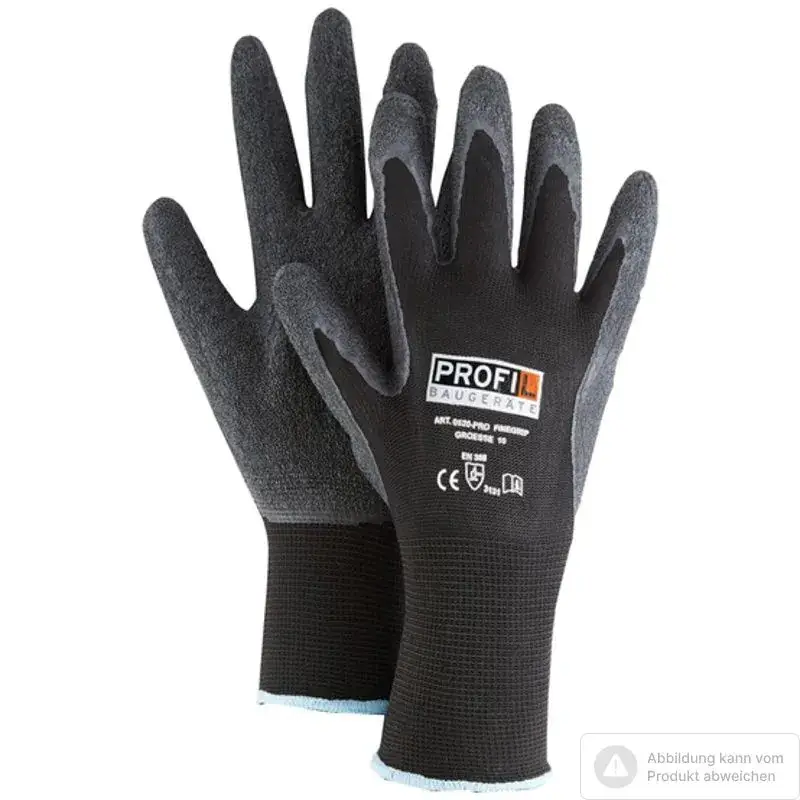 Knallerangebot Profil Handschuh Fine Grip, Gr. 10 Nylon mit Latexbeschichtung schwarz,